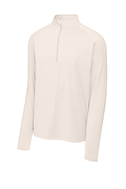 Sport-Tek Sport-Wick Stretch 1/4-Zip Pullover - Ecru - flat front