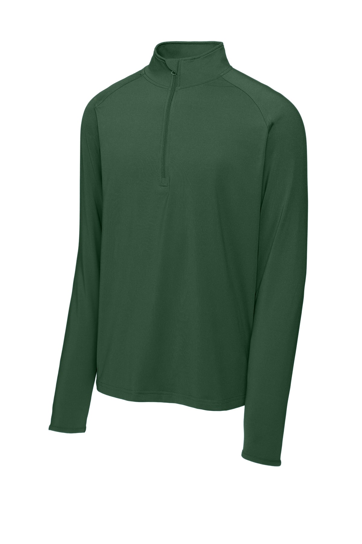 Sport-Tek Sport-Wick Stretch 1/4-Zip Pullover - Forest Green - flat front