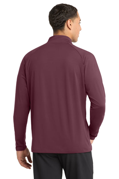 Sport-Tek Sport-Wick Stretch 1/4-Zip Pullover - Maroon - back