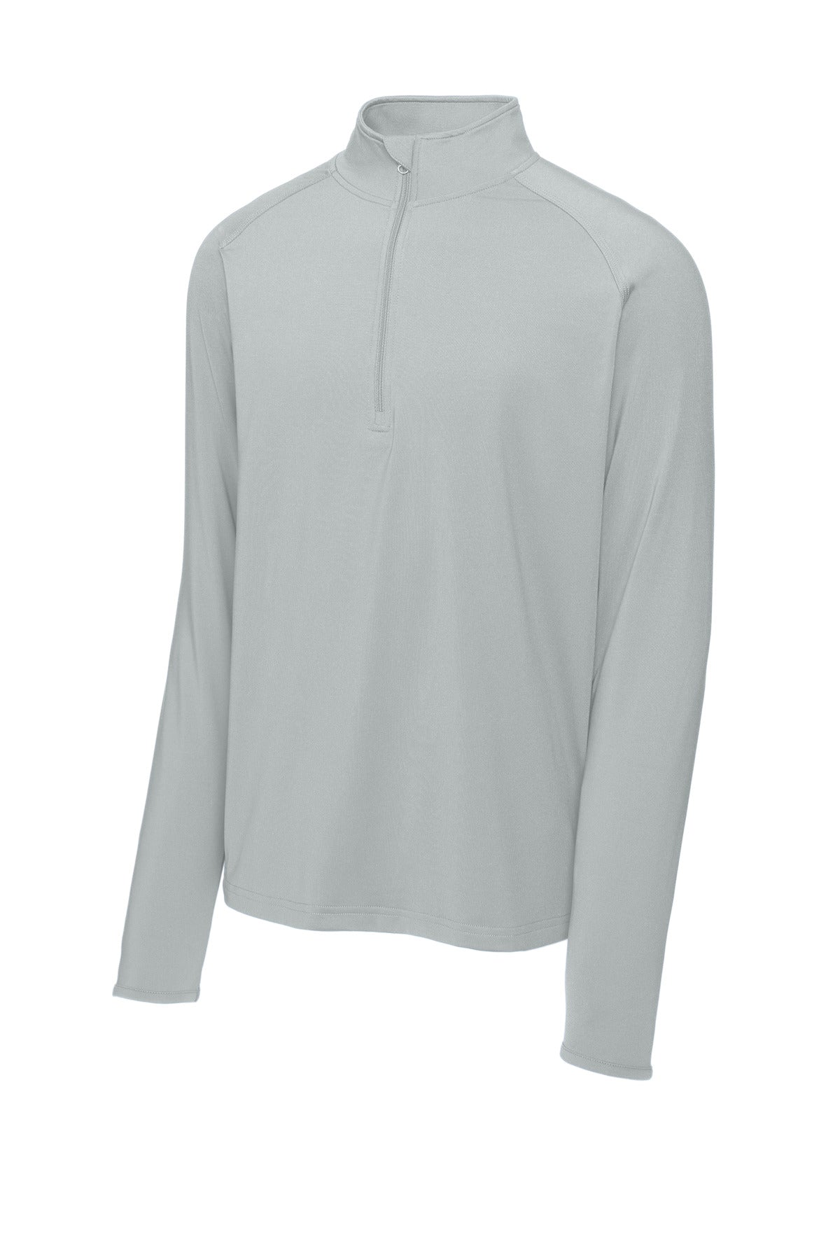 Sport-Tek Sport-Wick Stretch 1/4-Zip Pullover - Silver - flat front