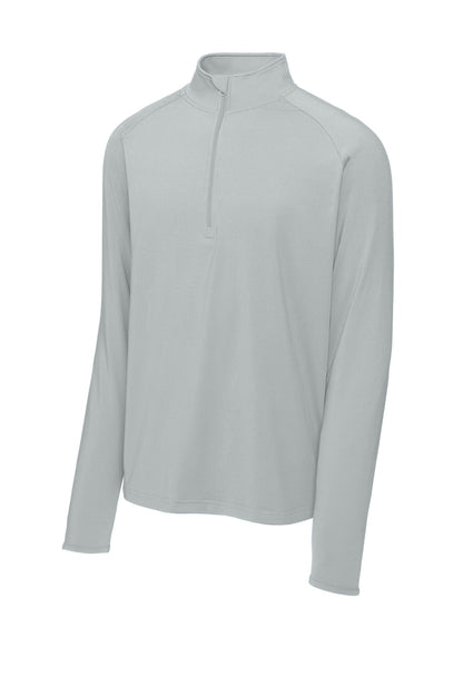 Sport-Tek Sport-Wick Stretch 1/4-Zip Pullover - Silver - flat front