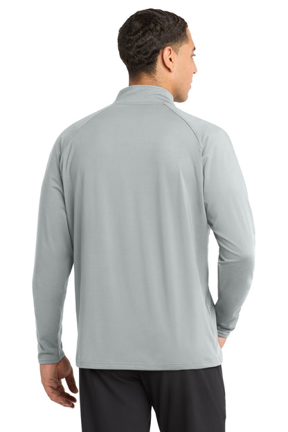 Sport-Tek Sport-Wick Stretch 1/4-Zip Pullover - Silver - back