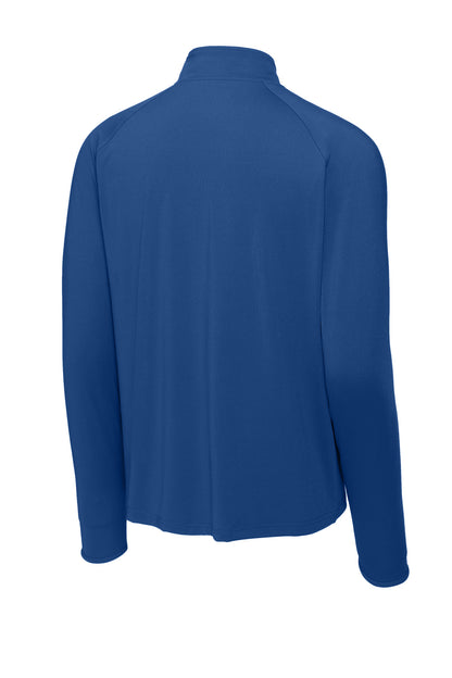 Sport-Tek Sport-Wick Stretch 1/4-Zip Pullover - True Royal - flat back