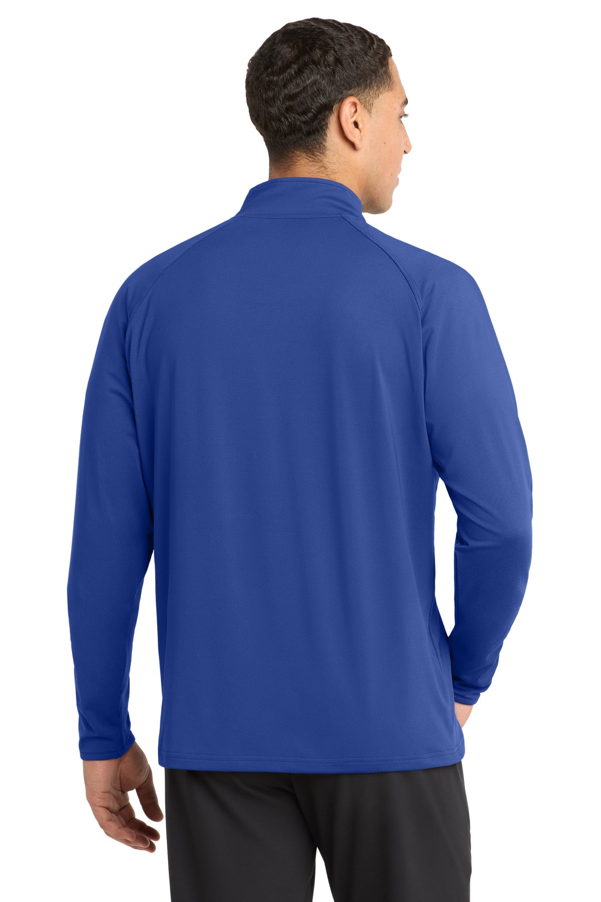 Sport-Tek Sport-Wick Stretch 1/4-Zip Pullover - True Royal - back
