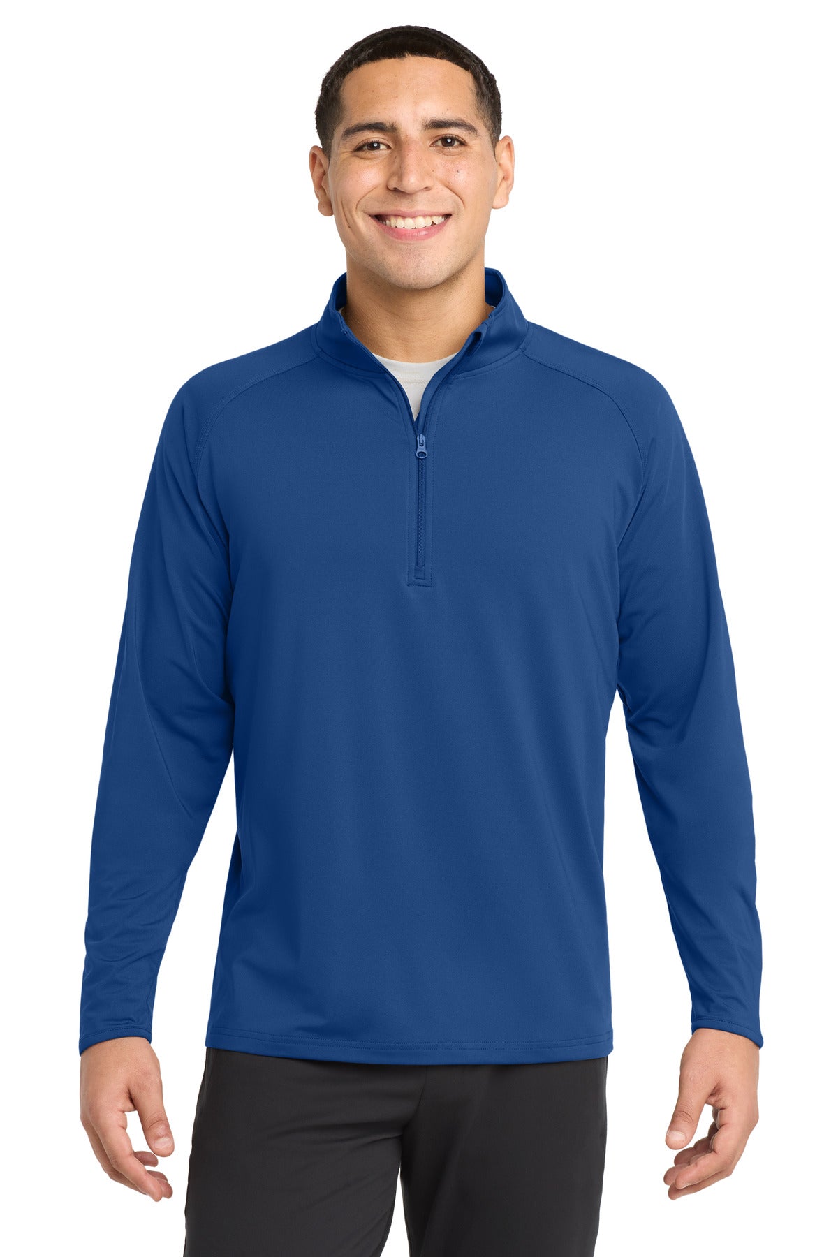 Sport-Tek Sport-Wick Stretch 1/4-Zip Pullover - True Royal - front