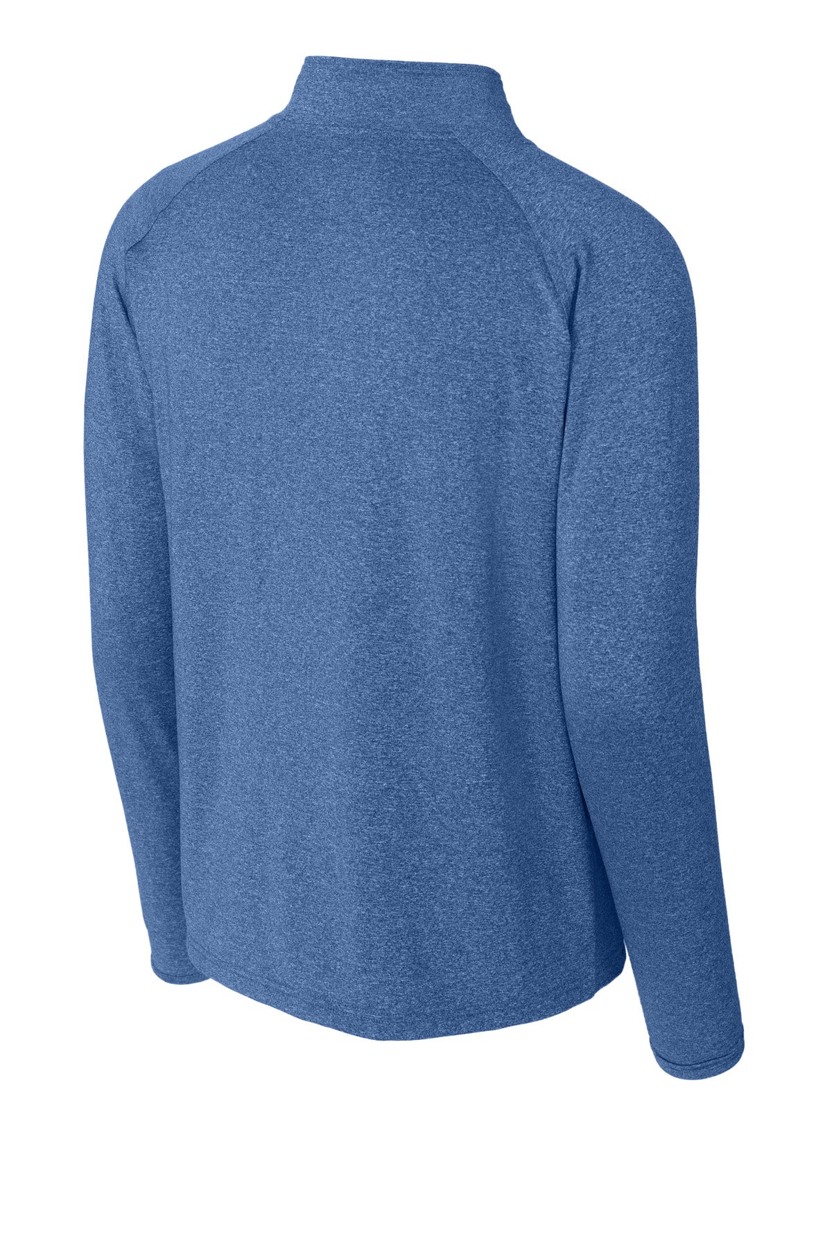 Sport-Tek Sport-Wick Stretch 1/4-Zip Pullover - True Royal Heather - flat back