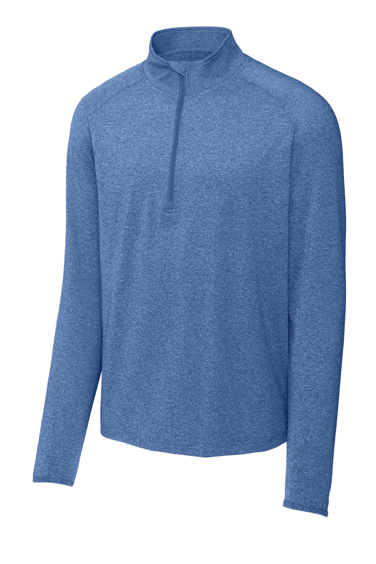 Sport-Tek Sport-Wick Stretch 1/4-Zip Pullover - True Royal Heather - flat front