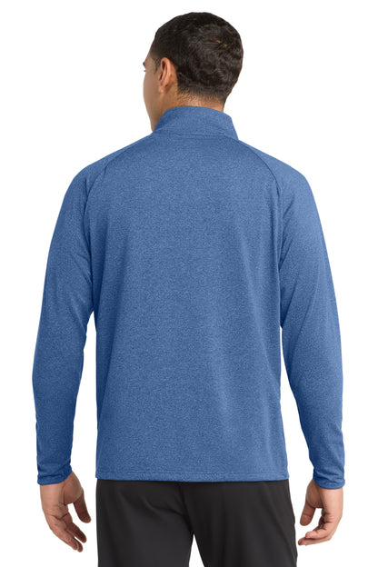 Sport-Tek Sport-Wick Stretch 1/4-Zip Pullover - True Royal Heather - back