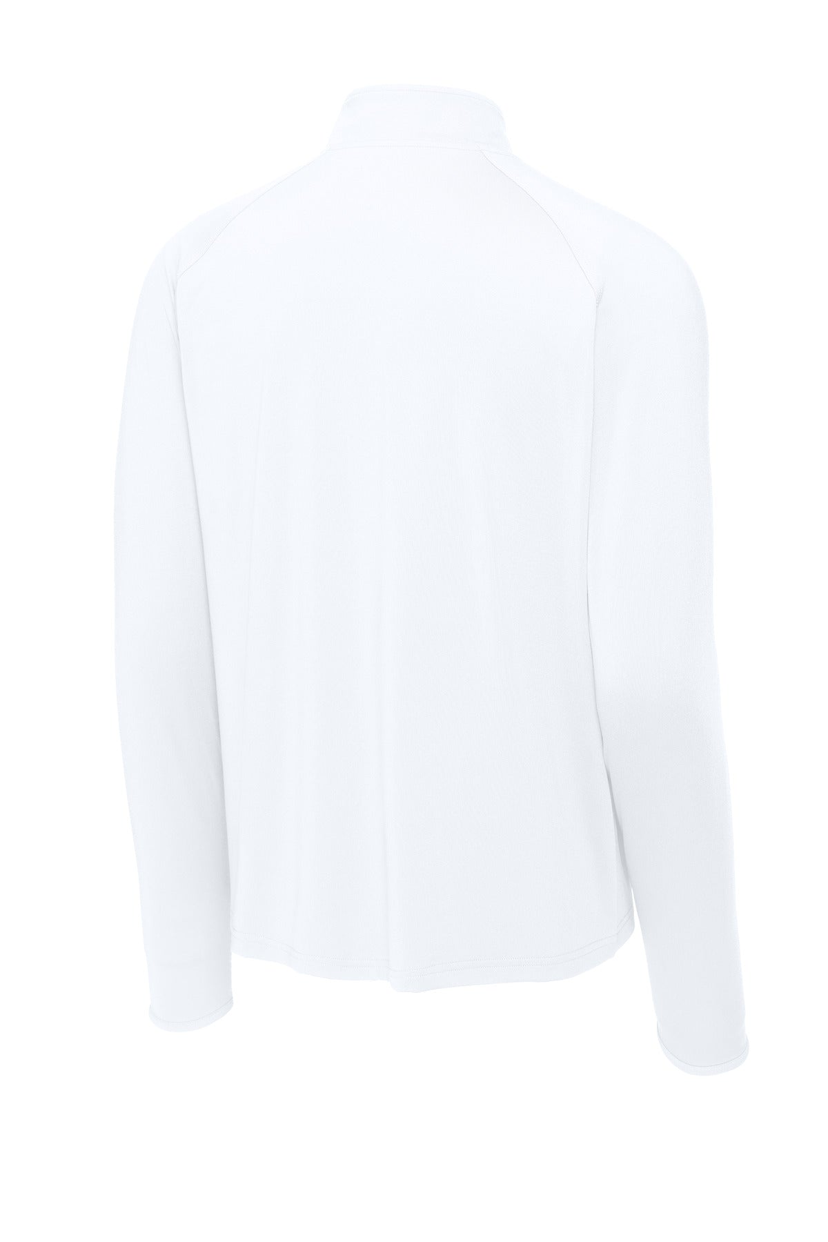 Sport-Tek Sport-Wick Stretch 1/4-Zip Pullover - White - flat back