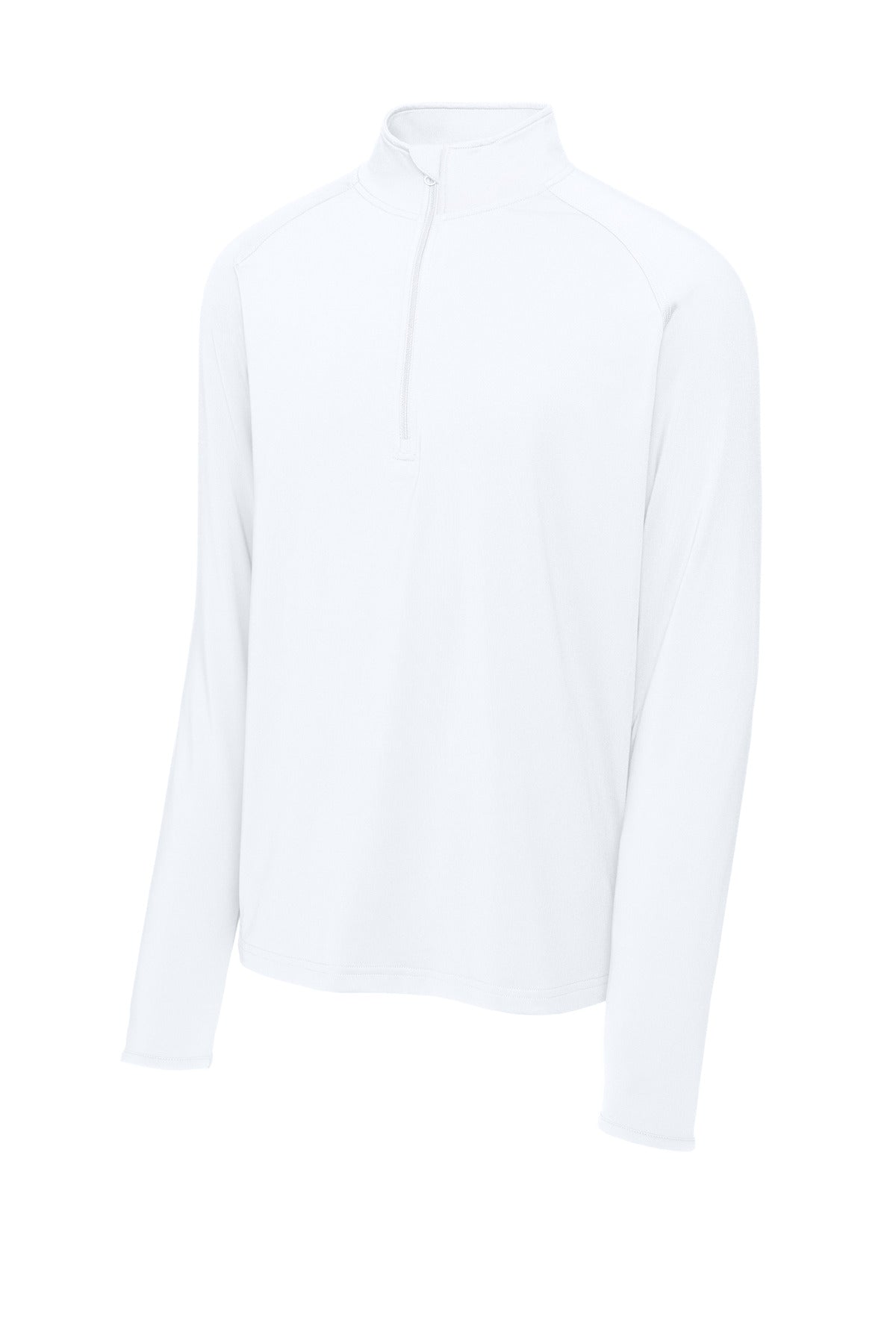 Sport-Tek Sport-Wick Stretch 1/4-Zip Pullover - White - flat front