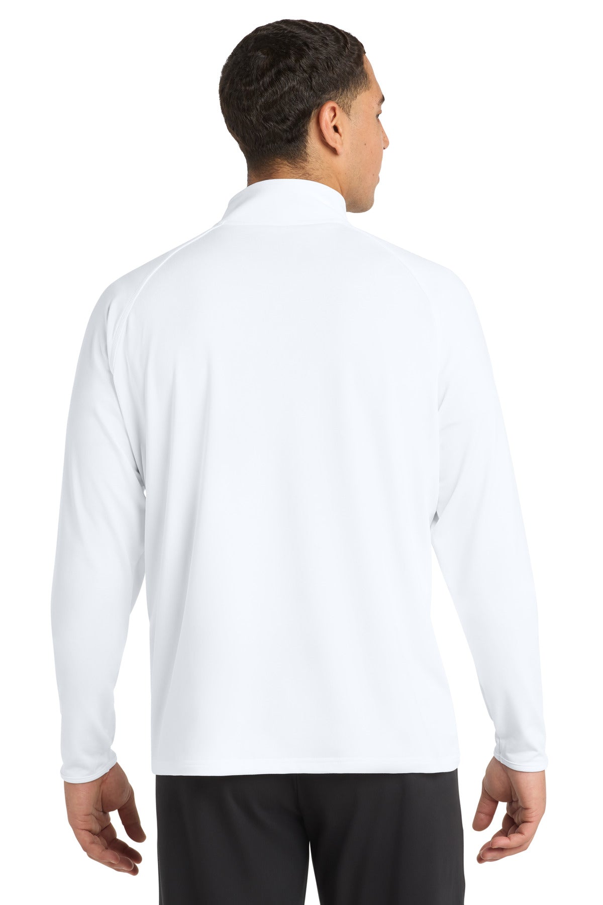 Sport-Tek Sport-Wick Stretch 1/4-Zip Pullover - White - back