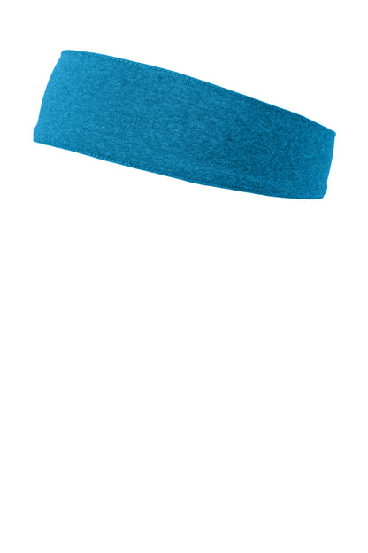 Sport-Tek Contender Headband - Blue Wake Heather - flat front