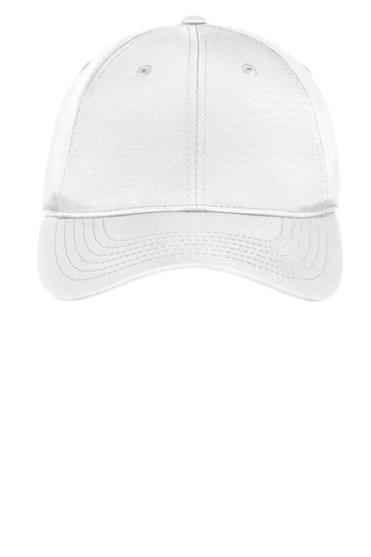 Sport-Tek Dry Zone Nylon Cap - White - flat front