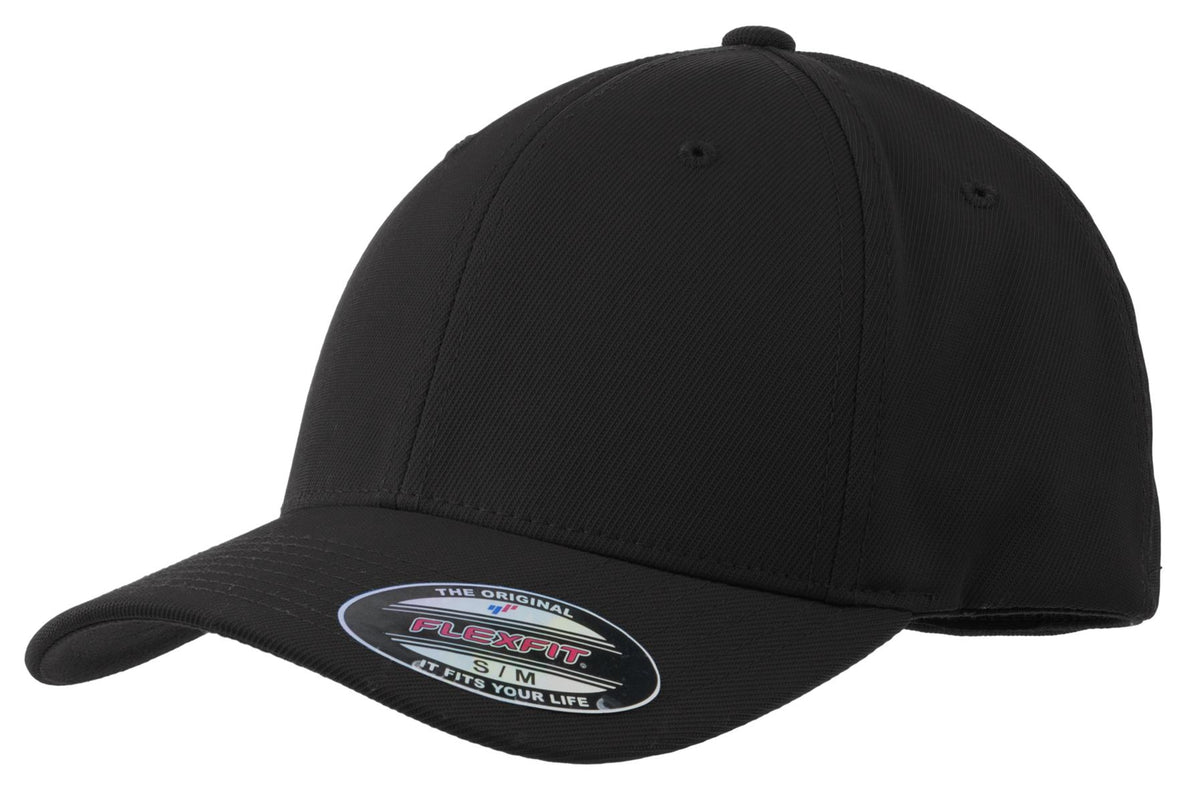 Sport-Tek Flexfit Performance Solid Cap - Black - front