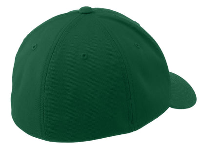 Sport-Tek Flexfit Performance Solid Cap - Forest Green - flat back