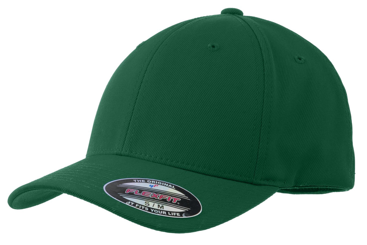 Sport-Tek Flexfit Performance Solid Cap - Forest Green - front