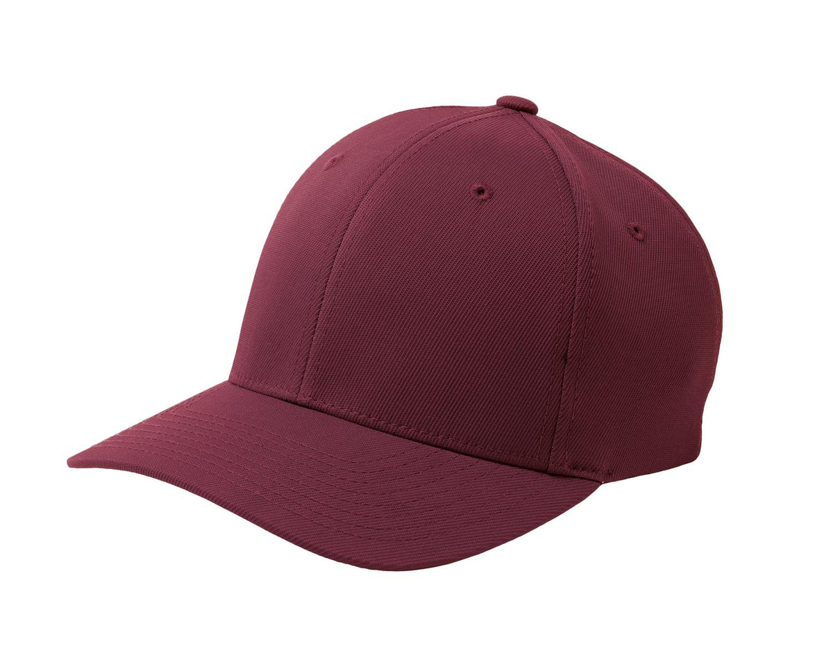 Sport-Tek Flexfit Performance Solid Cap - Maroon - flat front