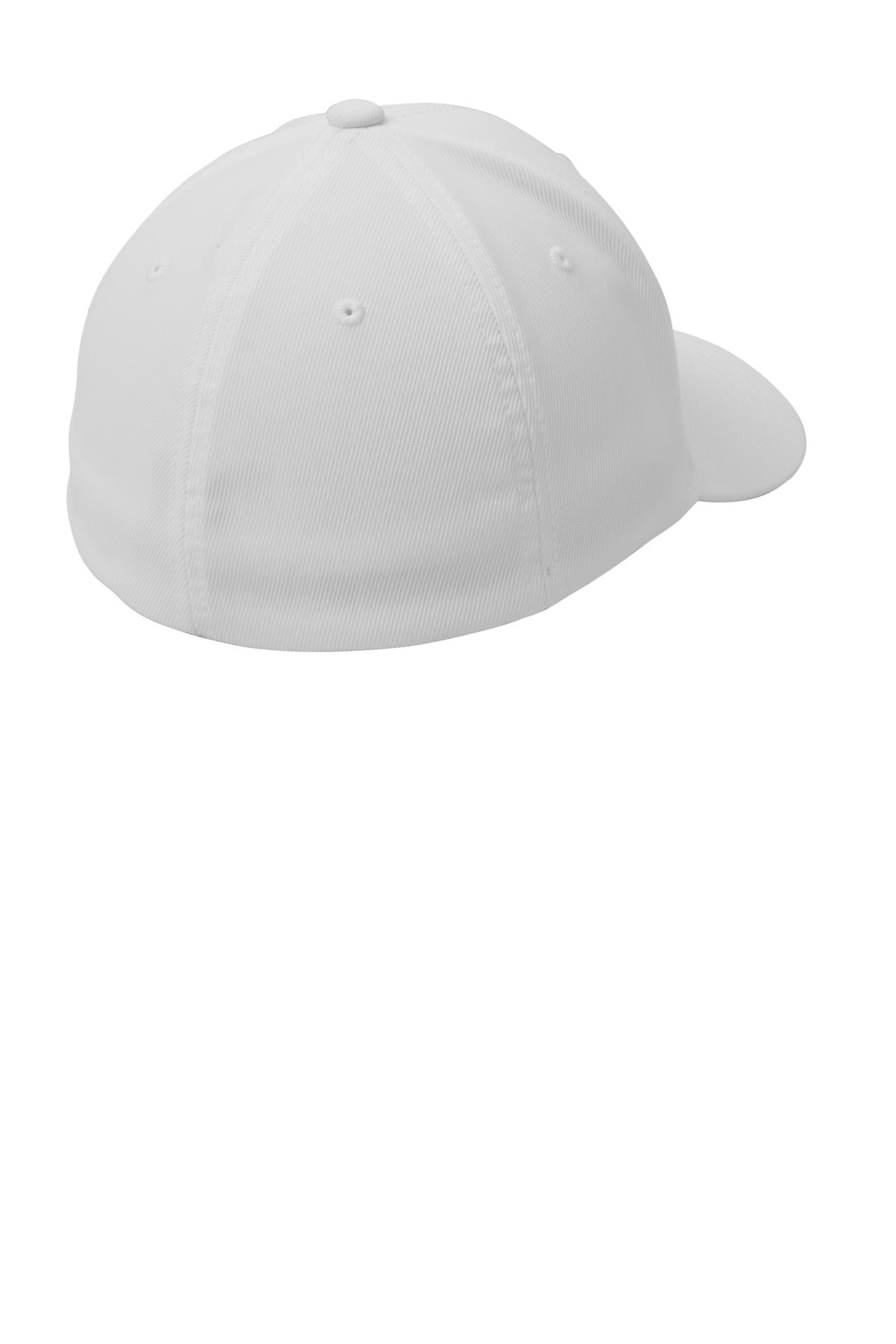 Sport-Tek Flexfit Performance Solid Cap - White - flat back
