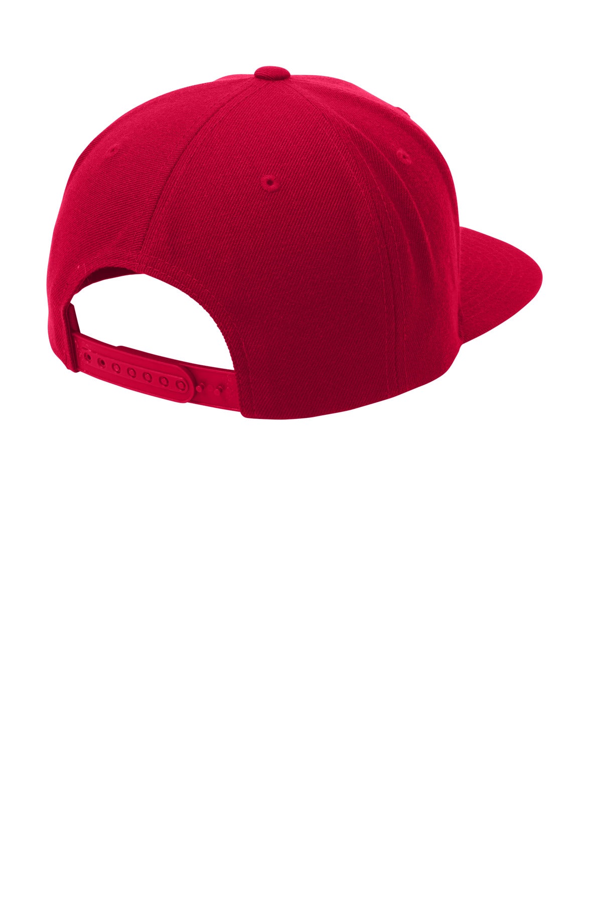 Sport-Tek YP Classics Flat Bill Snapback Cap - Deep Red - flat back