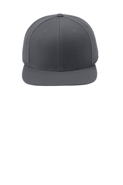 Sport-Tek YP Classics Flat Bill Snapback Cap - Graphite - flat front