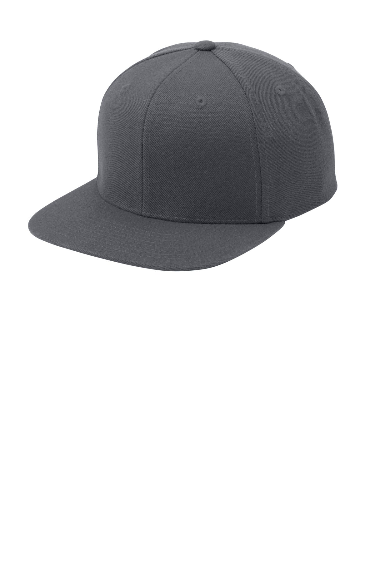 Sport-Tek YP Classics Flat Bill Snapback Cap - Graphite - front