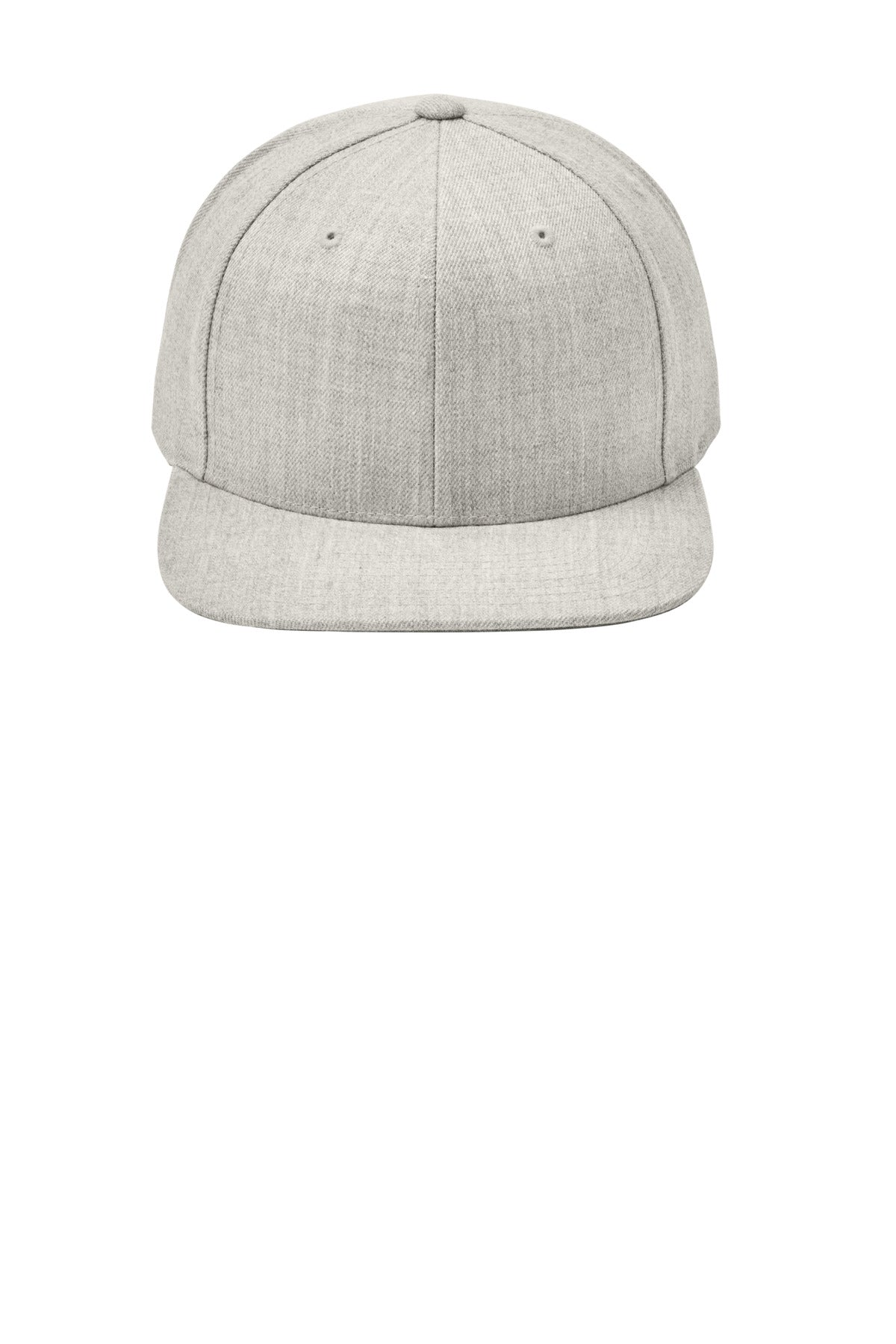 Sport-Tek YP Classics Flat Bill Snapback Cap - Heather Grey - flat front