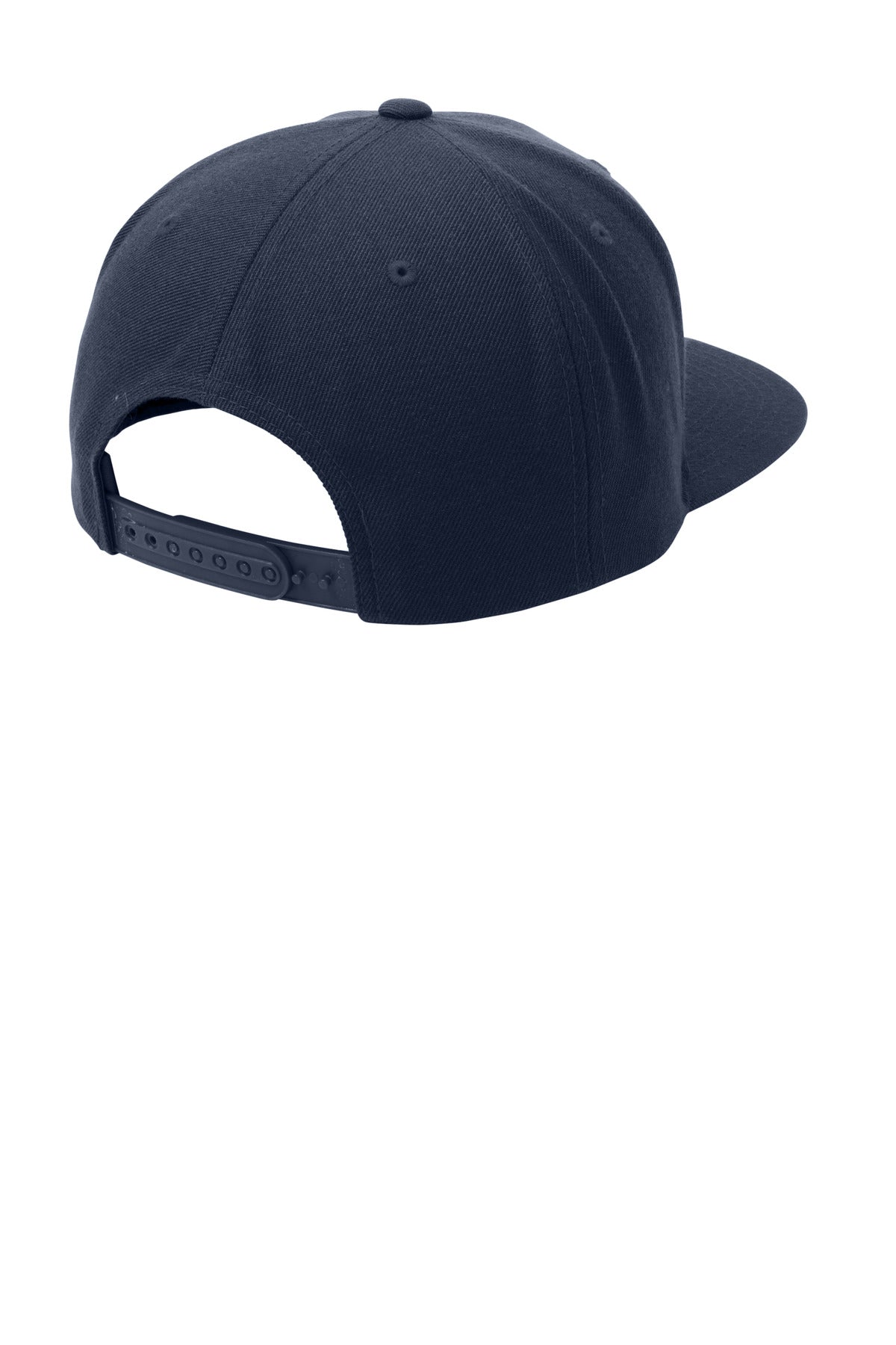 Sport-Tek YP Classics Flat Bill Snapback Cap - True Navy - flat back
