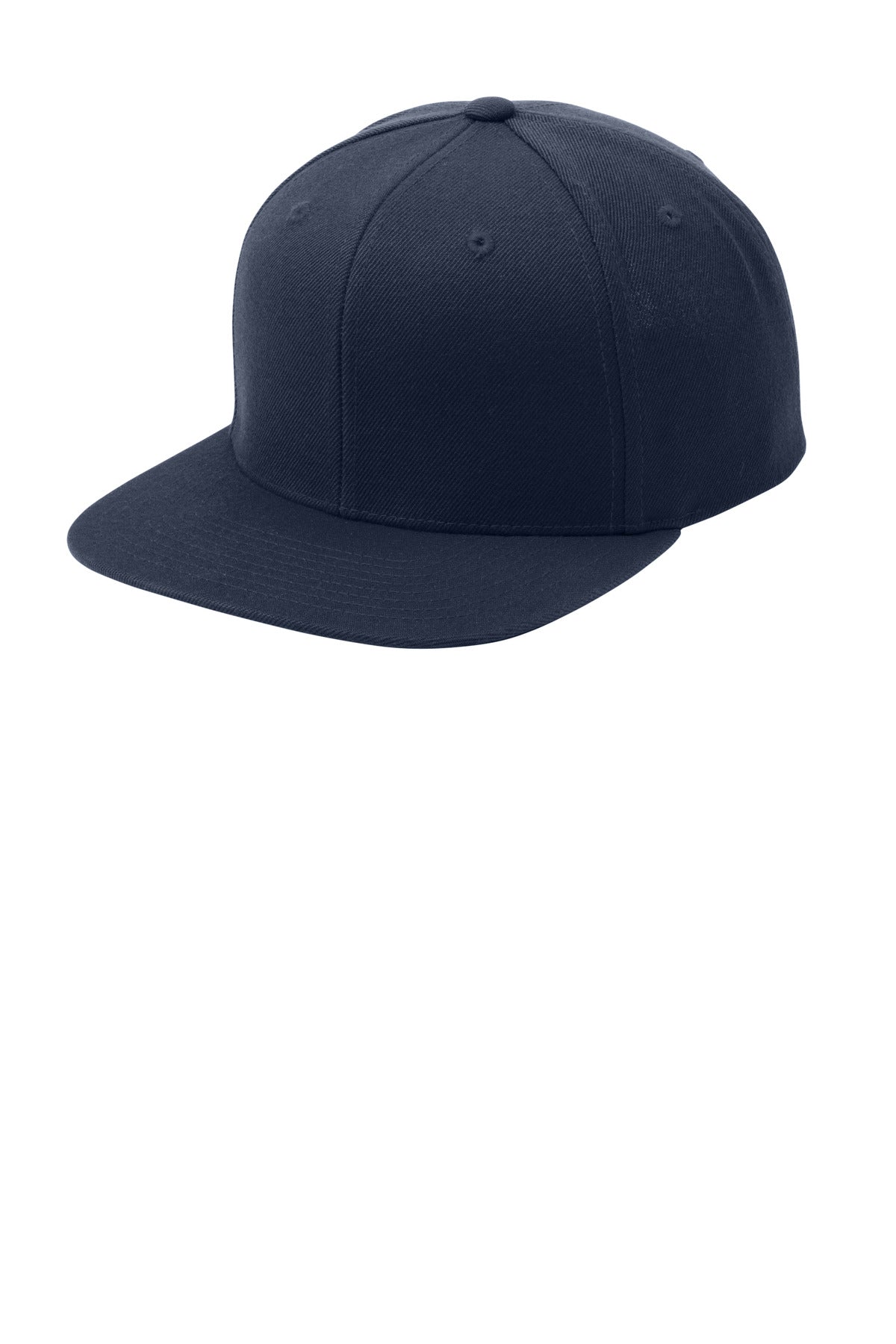 Sport-Tek YP Classics Flat Bill Snapback Cap - True Navy - front