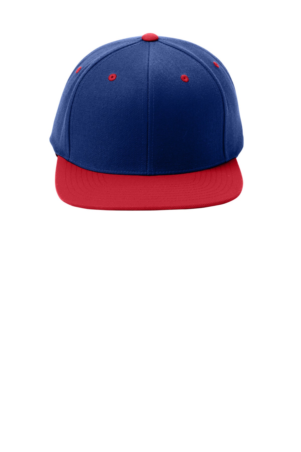 Sport-Tek YP Classics Flat Bill Snapback Cap - True Royal/ True Red - flat front