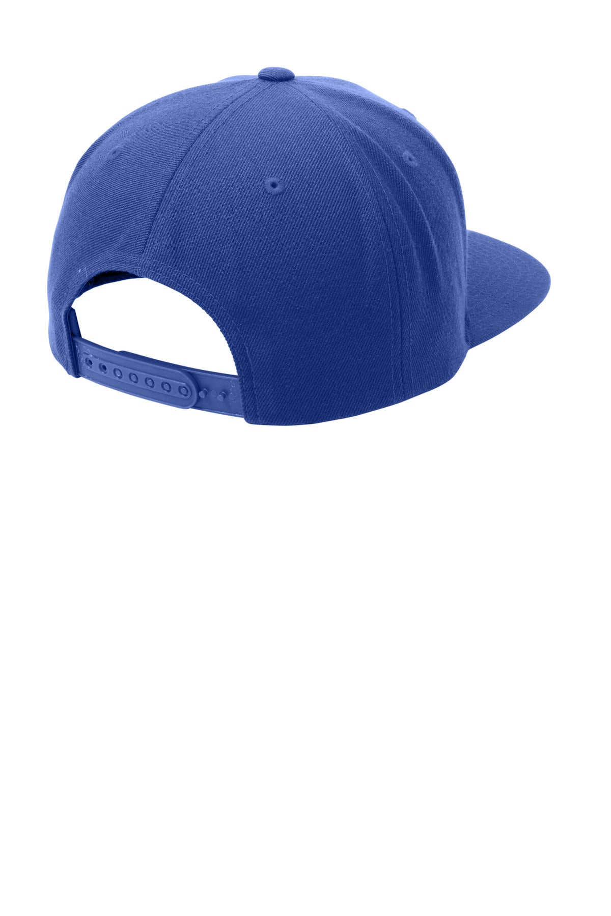 Sport-Tek YP Classics Flat Bill Snapback Cap - True Royal - flat back