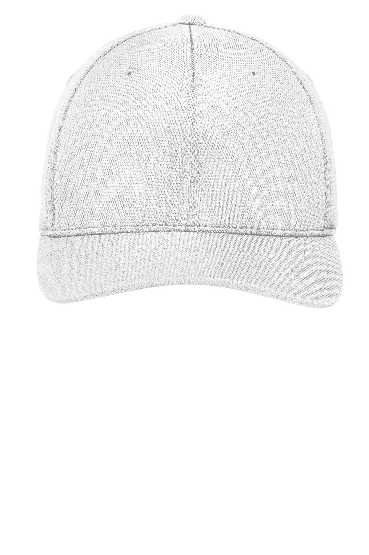 Sport-Tek Flexfit Cool & Dry Poly Block Mesh Cap - White - flat front