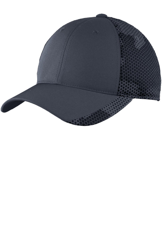 Sport-Tek CamoHex Cap - Iron Grey - front
