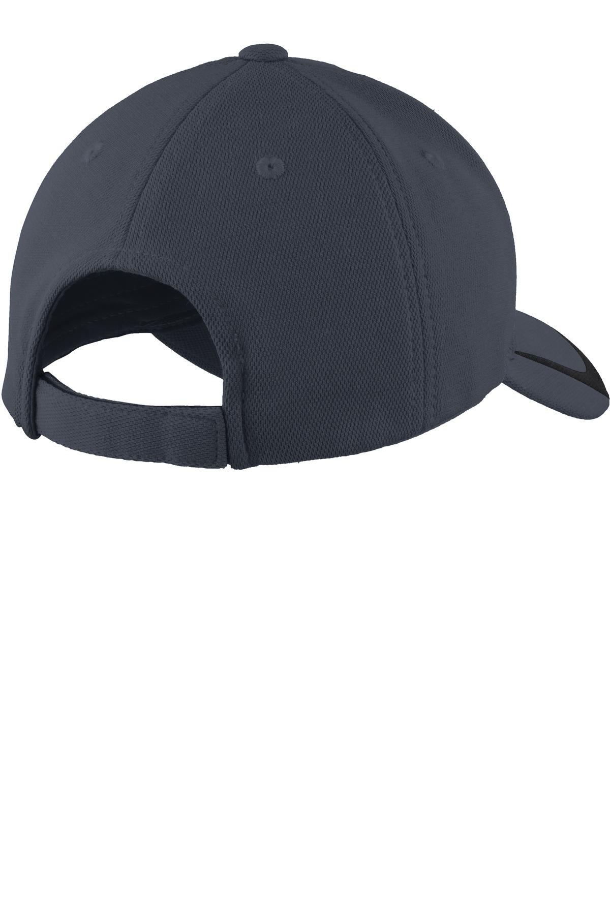 Sport-Tek Pique Colorblock Cap - Graphite/ Black - flat back