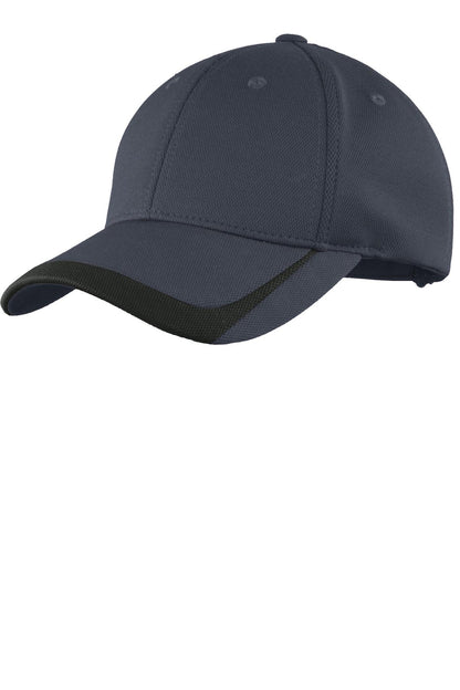 Sport-Tek Pique Colorblock Cap - Graphite/ Black - front