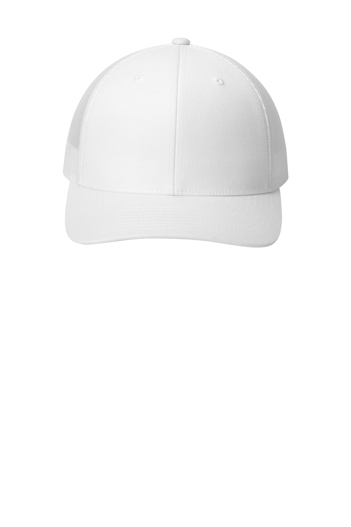 Sport-Tek YP Classics Retro Trucker Cap - White - flat front