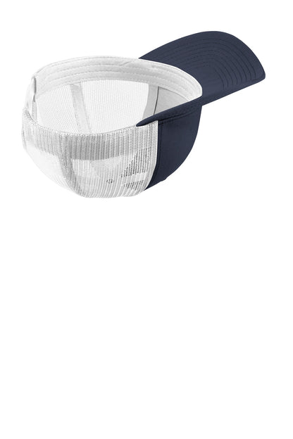 Sport-Tek YP Classics Retro Trucker Cap - True Navy/ White - flat front