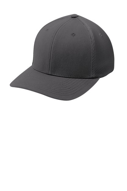 Sport-Tek Flexfit Air Mesh Back Cap - Graphite/ Graphite - front