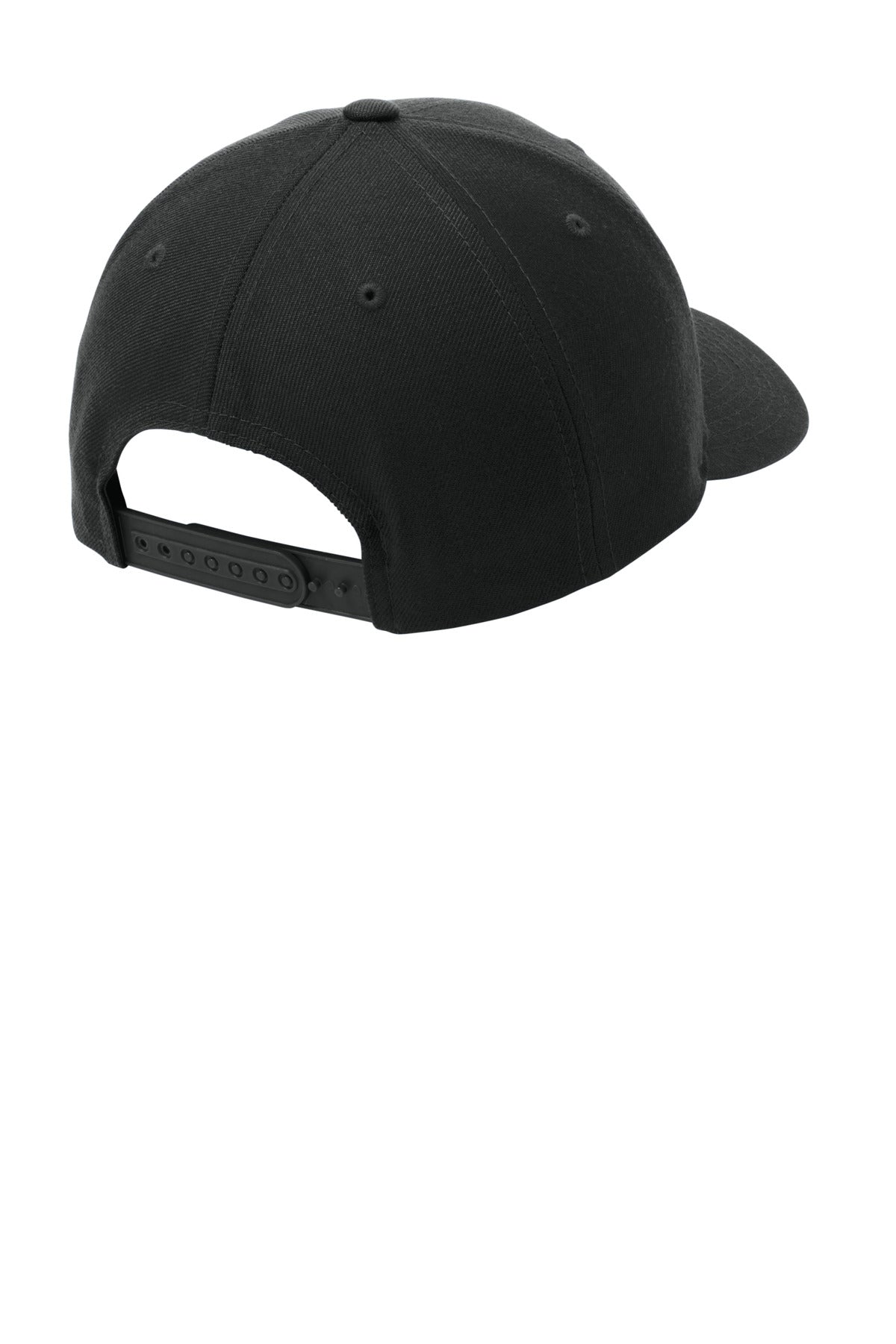 Sport-Tek YP Classics Curve Bill Snapback Cap - Black - flat back
