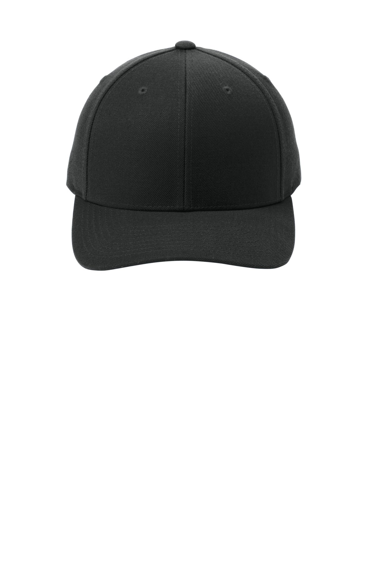 Sport-Tek YP Classics Curve Bill Snapback Cap - Black - front
