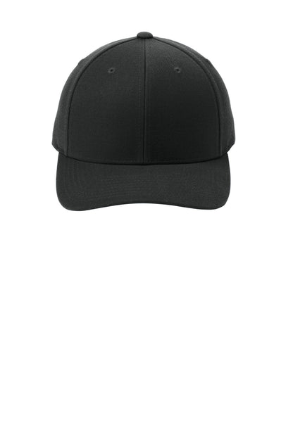 Sport-Tek YP Classics Curve Bill Snapback Cap - Black - front