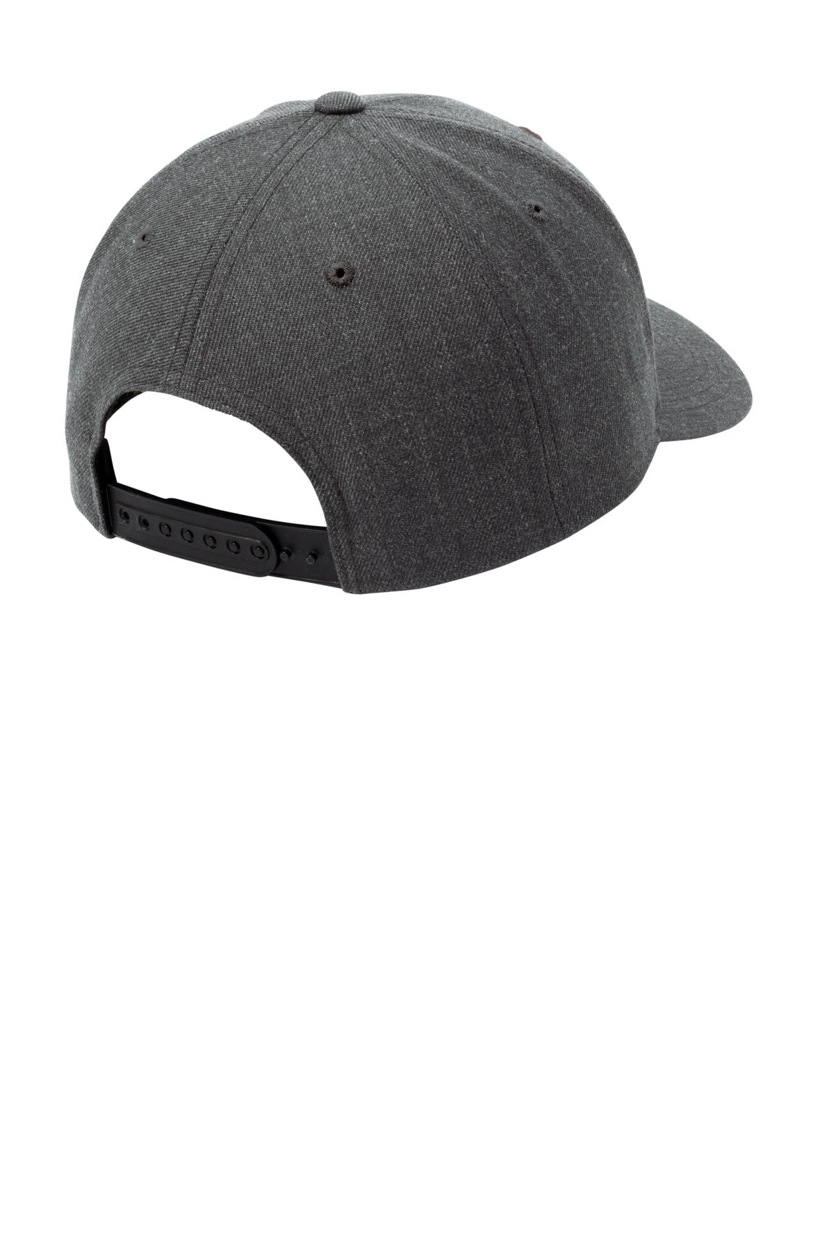 Sport-Tek YP Classics Curve Bill Snapback Cap - Dark Heather Grey - flat back