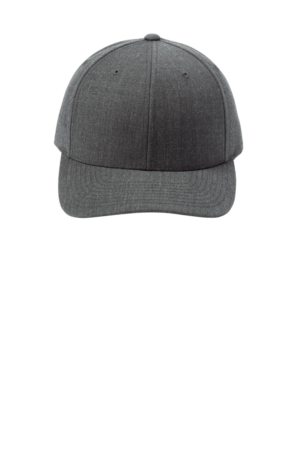 Sport-Tek YP Classics Curve Bill Snapback Cap - Dark Heather Grey - front