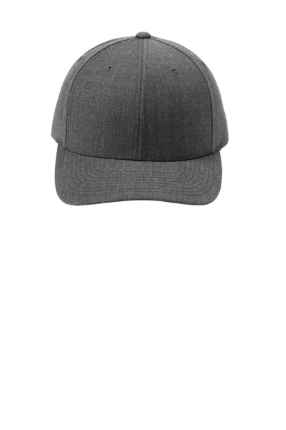 Sport-Tek YP Classics Curve Bill Snapback Cap - Dark Heather Grey - front