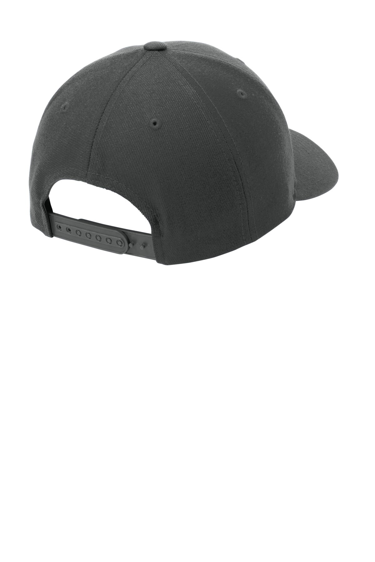Sport-Tek YP Classics Curve Bill Snapback Cap - Graphite - flat back