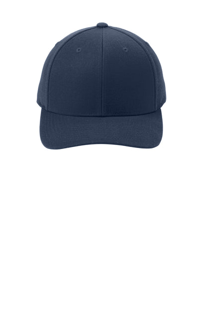 Sport-Tek YP Classics Curve Bill Snapback Cap - True Navy - front