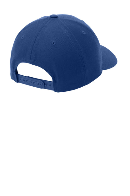 Sport-Tek YP Classics Curve Bill Snapback Cap - True Royal - flat back