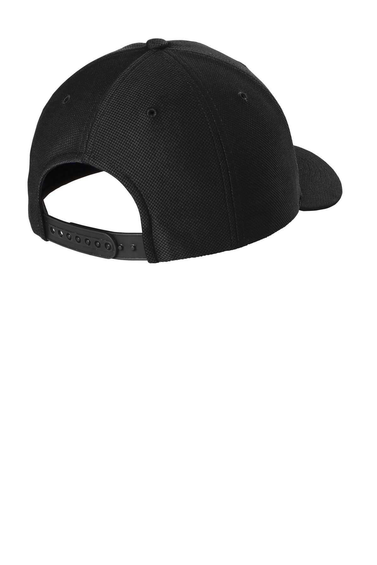 Sport-Tek Action Snapback Cap - Black - flat back