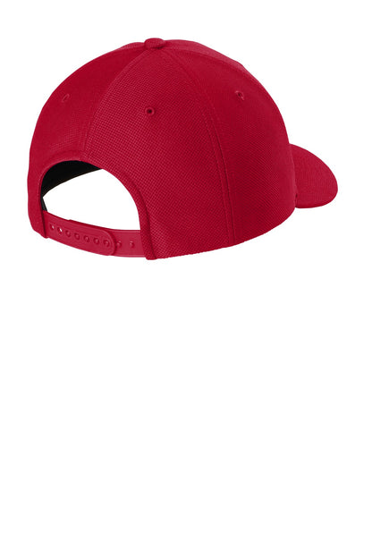 Sport-Tek Action Snapback Cap - True Red - flat back