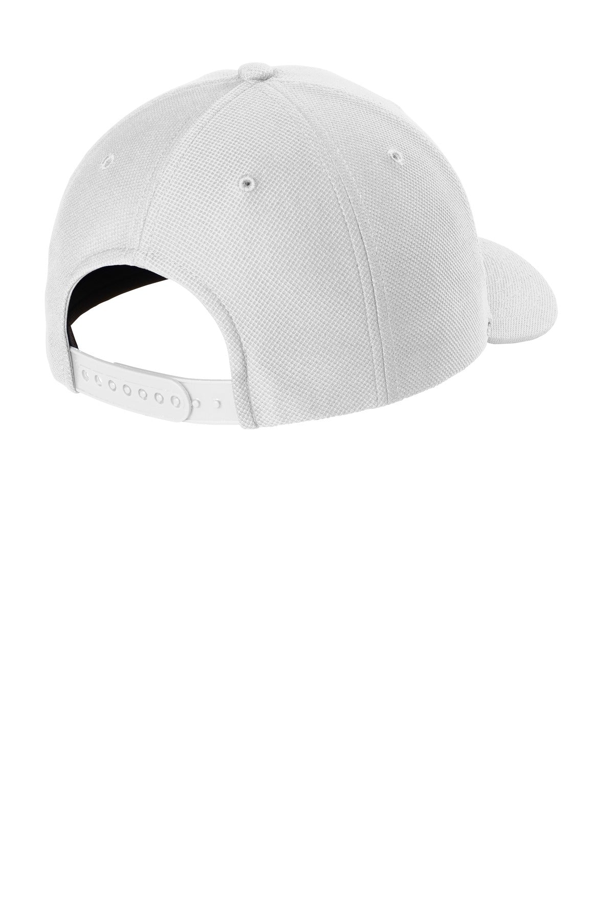 Sport-Tek Action Snapback Cap - White - flat back