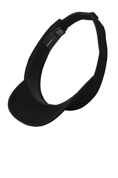 Sport-Tek Action Visor - Black - flat front